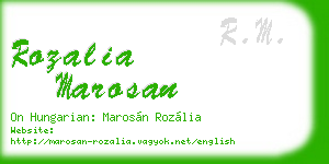 rozalia marosan business card